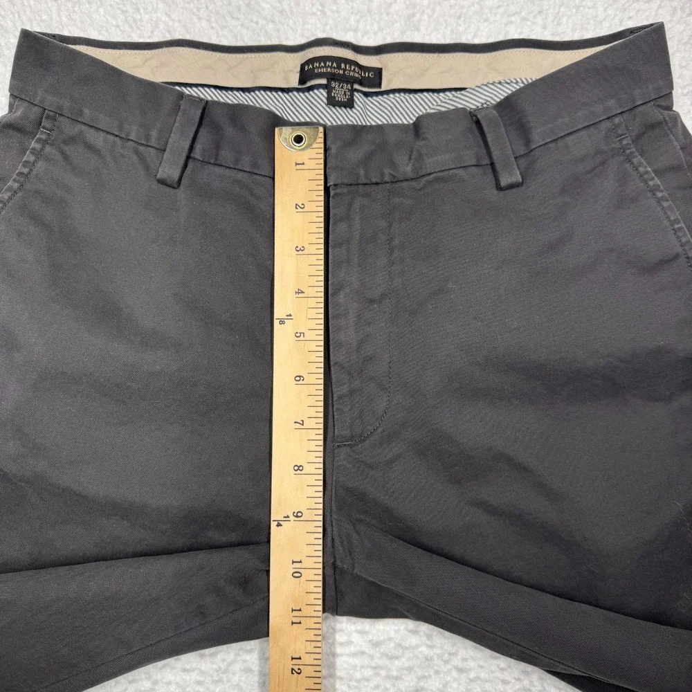 Banana Republic Emerson Chino Pants Gray Straight Leg‎ Casual Men's Size 32x34